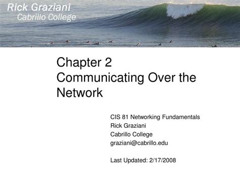 Ppt Chapter 2 Communicating Over The Network Powerpoint Presentation