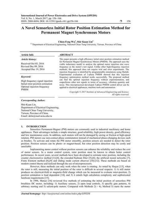 A Novel Sensorless Initial Rotor Position Estimation Method For