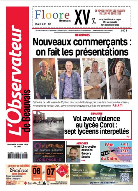 L Observateur De Beauvais Du Octobre