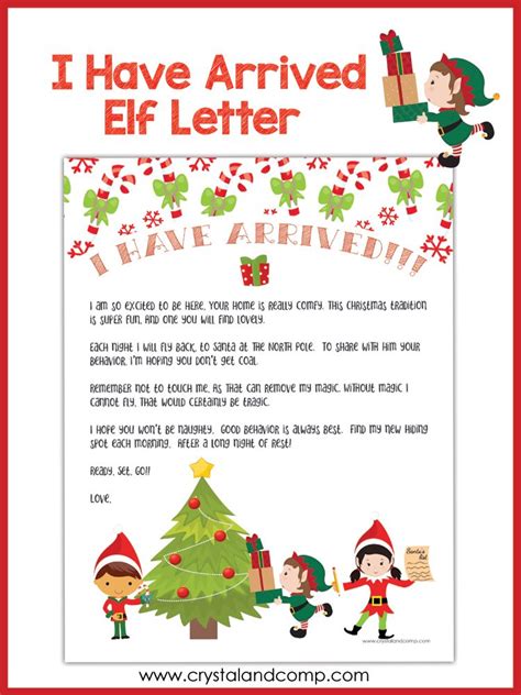 Letter Template From Elf On The Shelf Elf Shelf Letter Print