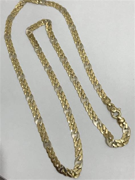 Men S Two Tone Kt Gold Necklace G Catawiki