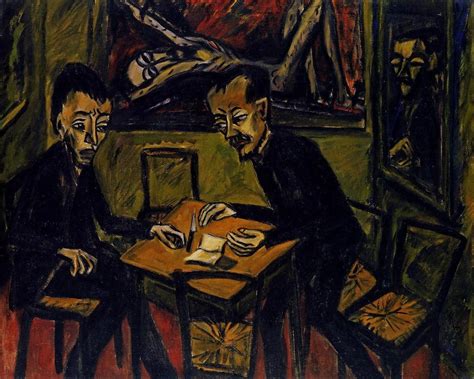 Erich Heckel German 1883 1970 Zwei Männer Am Tisch Two Men At A