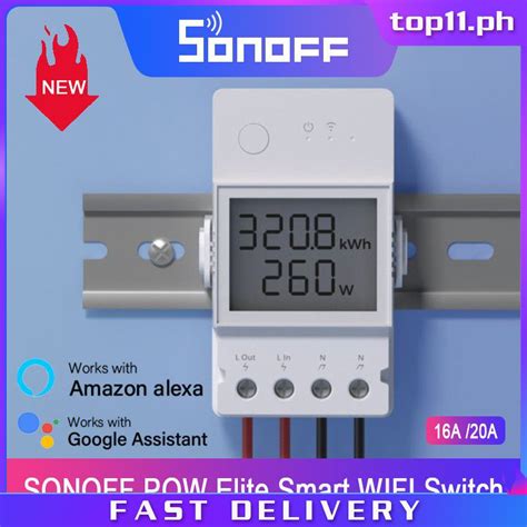 Sonoff Pow Elite Smart Power Meter Switch 16A 20A WiFi LCD Screen Home