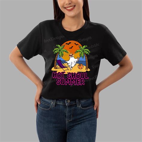 Hot Ghoul Summer PNG Summertime Digital Clipart Spooky Summer PNG
