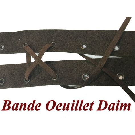 Bande Oeuillet En Daim Marron A Coudre Pour Agrafage Et La Age R