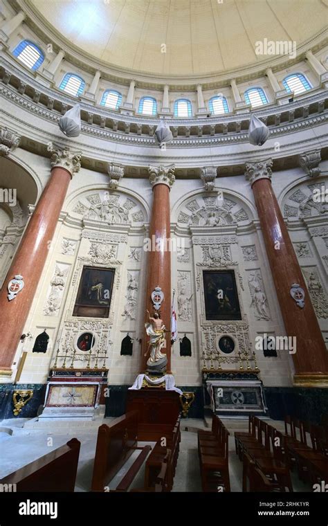 Interior, Our Lady of Mount Carmel Church, Valletta, Malta, Europe ...