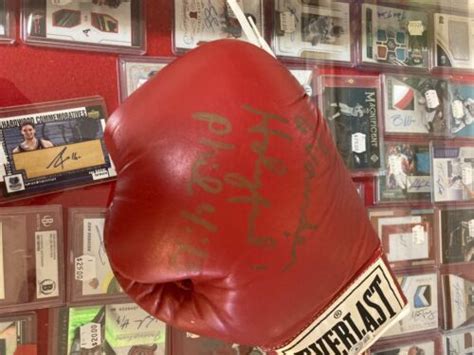 Evander Holyfield Signed Everlast Boxing Glove Beckett Auth HUGE GOLD