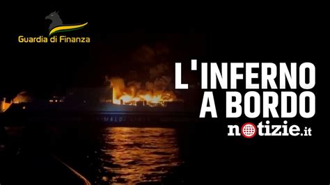 Incendio sul traghetto Corfù Brindisi il video a bordo ci sarebbero