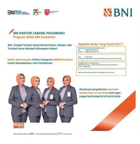 Lowongan Kerja Bina Bank Bni Tingkat Sma D S September Info