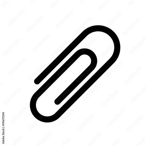 Paper Clip Icon Symbol Of E Mail Attachment Outline Modern Clip