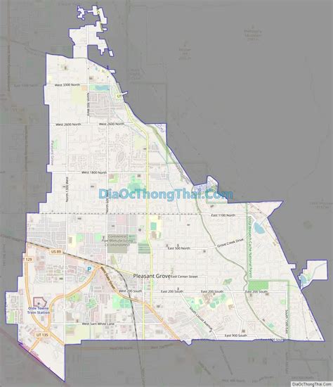 Map of Pleasant Grove city, Utah - Thong Thai Real