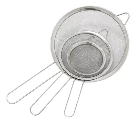 Kit Peneiras Coador Em A O Inox Utensilio De Cozinha Mercadolivre