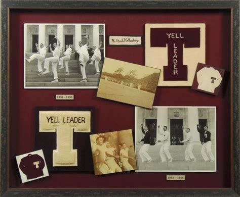 Texas A M Yell Leader Letter Patches And Photos In A Custom Framed