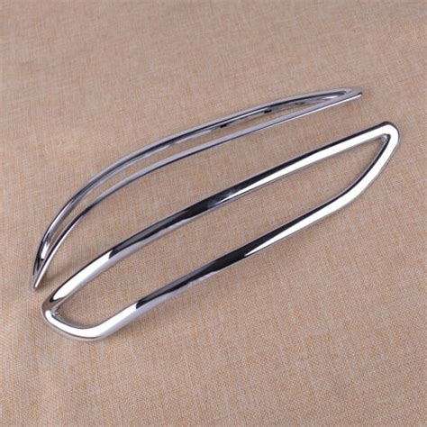 2pcs ABS Chrome Rear Fog Light Lamp Frame Cover Fit For Chevrolet