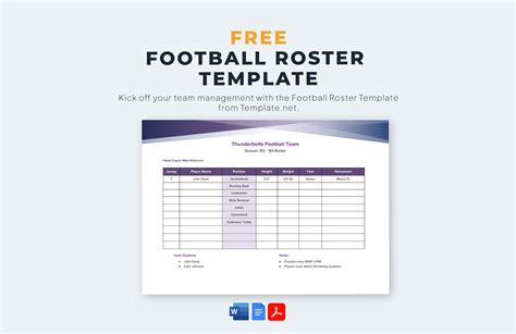 Weekly Schedule Roster Template in Word, PDF, Google Docs - Download ...