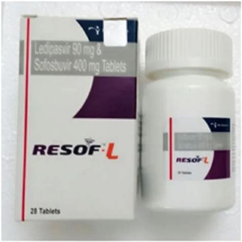 90mg 400mg Resof L Ledipasvir 90mg Sofosbuvir 400 Mg At Rs 4500 Bottle