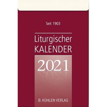 Liturgischer Kalender 2021