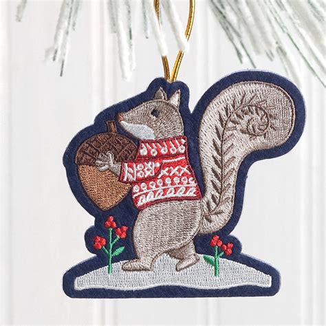 Squirrel Woodland Felt Ornament