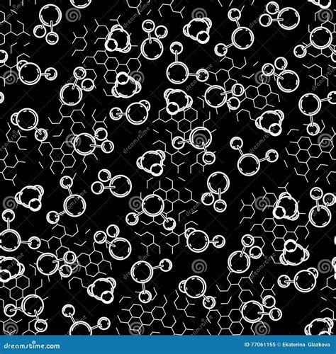 Graphic Molecule Pattern Stock Vector Illustration Of Micro 77061155