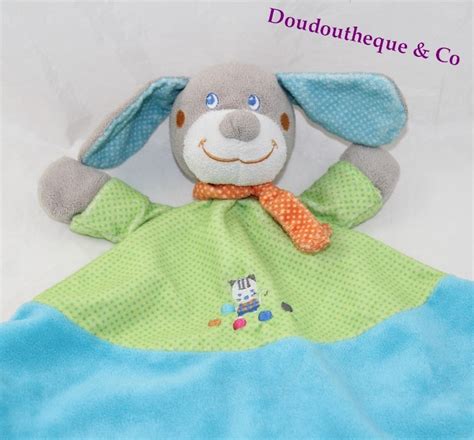 Doudou Plat Chien Mots D Enfants Losange Bleu Chat Balles Leclerc