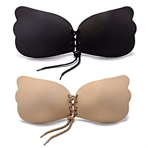 Iado Backless Bra 2pcs Self Adhesive Silicone Nude Invisible Push Up