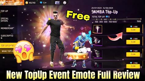 Free Fire New TopUp Event Full Review FF New Topup Event Emote Free