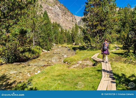 People Hiking in the Beautiful Catalan Pyrenees. Editorial Stock Photo ...