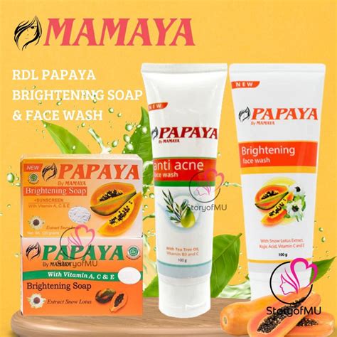 Jual PAPAYA By MAMAYA Brightening Soap 70gr 135gr Orange Strip Hijau