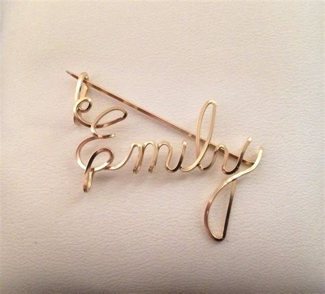 Wire Name Pin Personalized Name Jewelry Personalized Name Etsy