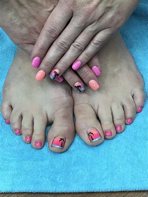 Matching Mani Pedi Vacation Nails Vacation Nails Mani Pedi Mani