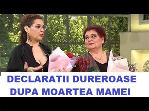 Minodora declarații cu ochii în lacrimi după moartea mamei sale YouTube