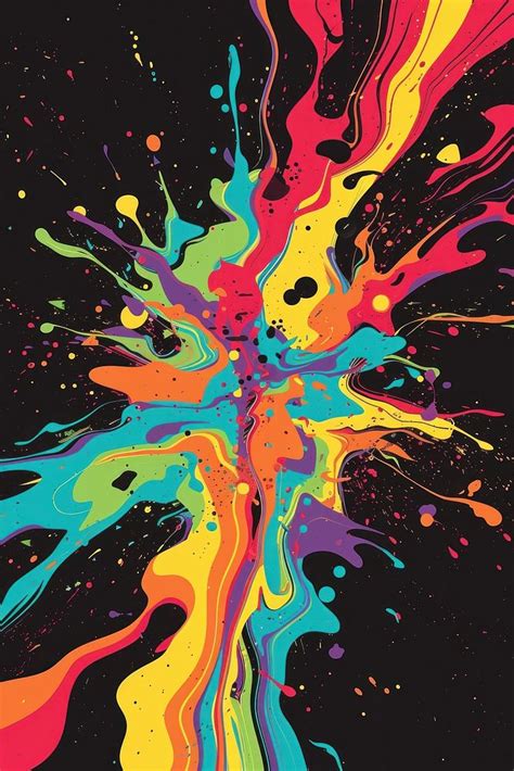 Splash art abstract painting. | Free Photo Illustration - rawpixel