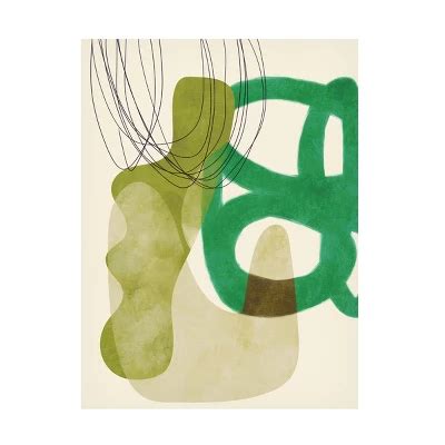 Trademark Fine Art Ana Rut Bre Painted Lines Green Tan Kopie Canvas