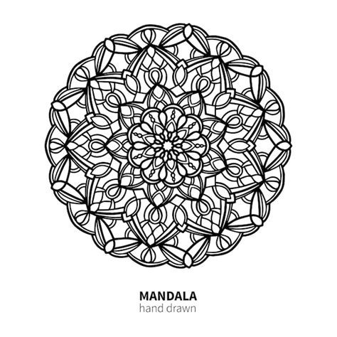 Premium Vector | Mandala flower drawing