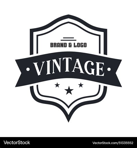 Classic Vintage Retro Label Badge Logo Template Vector Image