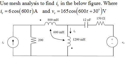 Solved Use Mesh Analysis To Find Ix In The Below Figure Chegg