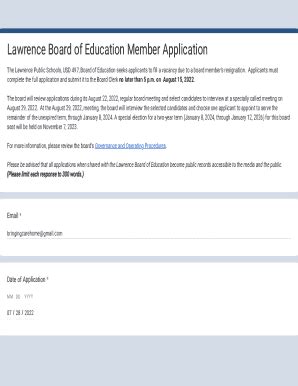 Fillable Online Meet The 13 Applicants For The Lawrence School Board