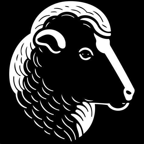 animal mammal sheep head 18884466 Vector Art at Vecteezy