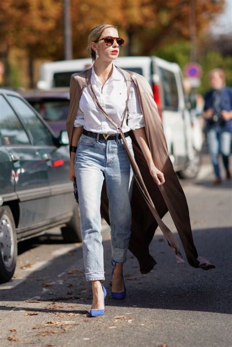 C Mo Llevar La Camisa Blanca Street Style Star Fashion Favorite Jeans