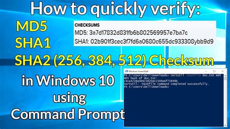 How To Quickly Verify Md Sha And Sha Checksum In