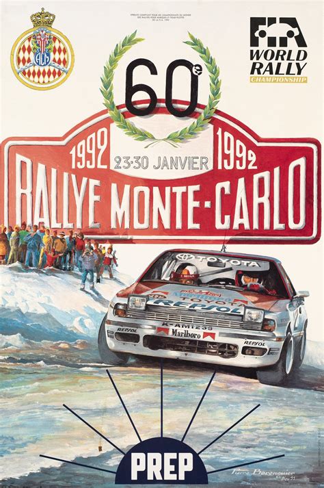 Affiche Ancienne E Rallye Monte Carlo Galerie