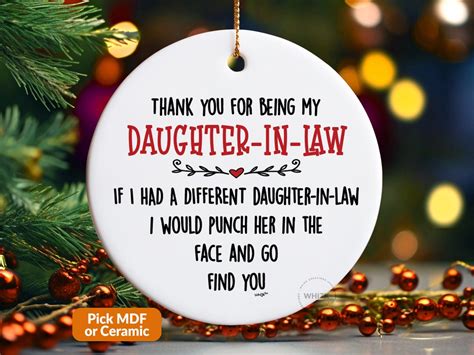 Daughter in Law Gifts, Daughter-in-law Ornament, Best Daughter in Law ...