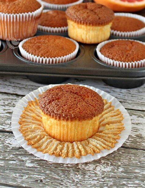 Grapefruit Sponge Cupcakes 葡萄柚海绵小蛋糕 Anncoo Journal Recipe Baking