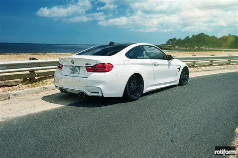 Sleek White BMW M4 Coupe With Subtle Custom Touches and Black Rotiform ...