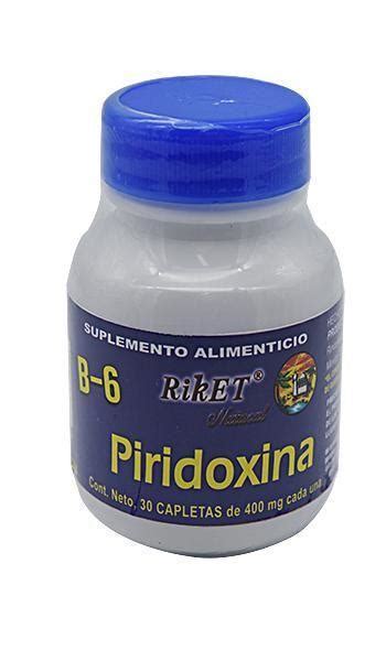 VITAMINA B6 PIRIDOXINA 400 MG 30 CAP RIKET NATURAL BioNatura