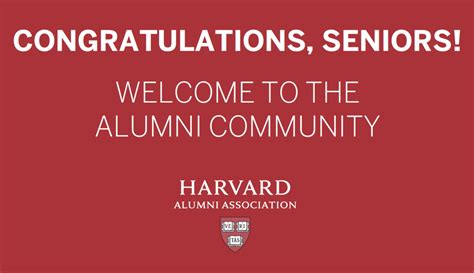 Welcome Seniors | Harvard Alumni