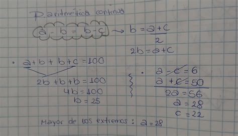 Se Tiene Una Proporcion Aritmetica Continua Donde La Suma De Los Cuatro