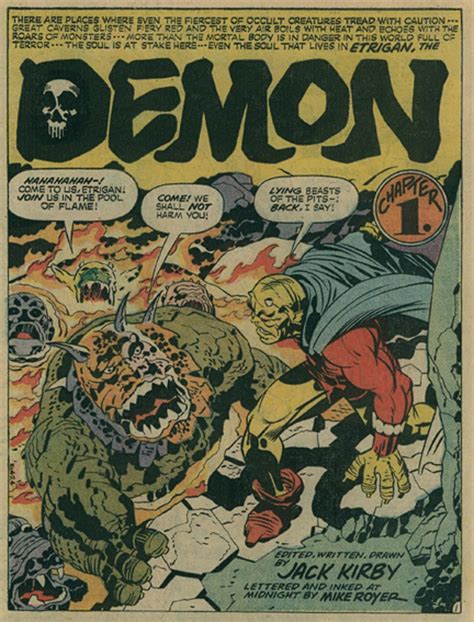 The Demon Jack Kirby Art Comic Frame Jack Kirby