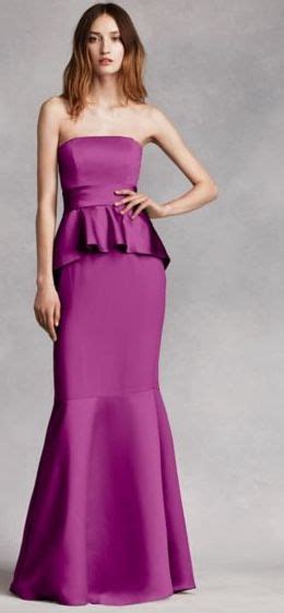 Vera Wang Cassis Bridesmaid Dress For Jewel Toned Wedding Strapless