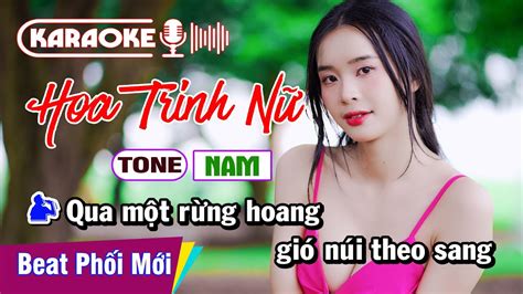 Karaoke Hoa Trinh Nữ Tone Nam Nhạc Sống Phối Mới Nguyên Organ YouTube